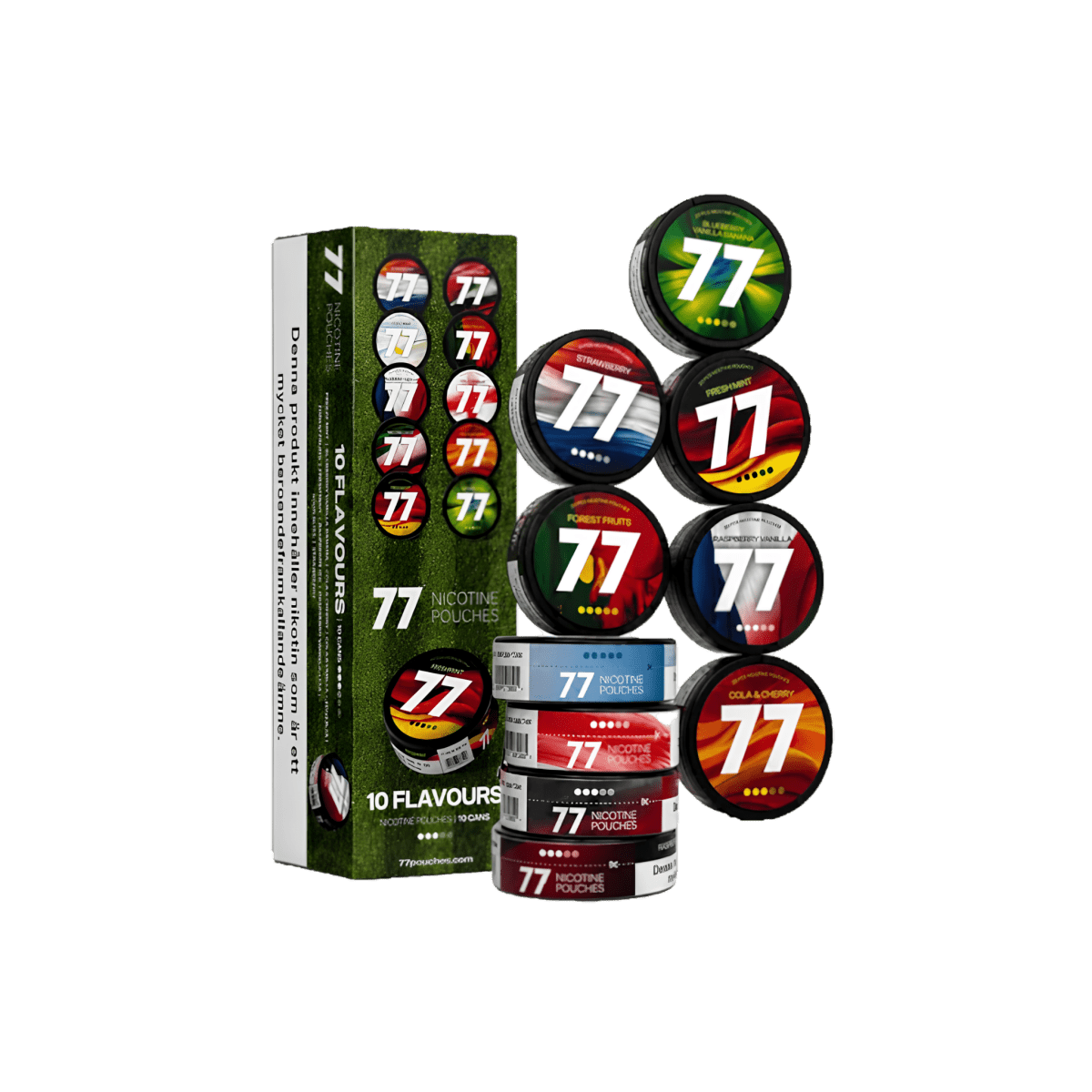 77 Mixed Selection Box - 10 Cans Variety Pack nicotine pouches – Buy Online in Spain