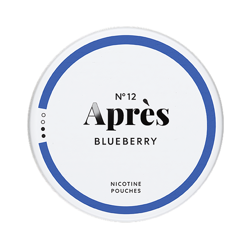 Après Blueberry nicotine pouch can – Slim all-white, 4.4mg, 20 pouches