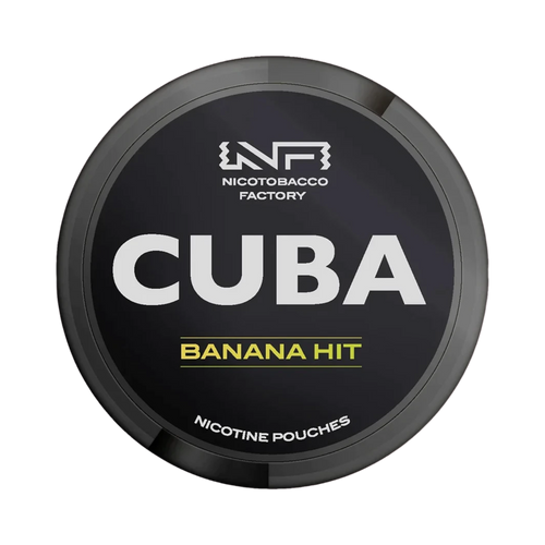 CUBA Black Banana Hit nicotine pouch can – Slim moist, 42.9 mg, 20 pouches