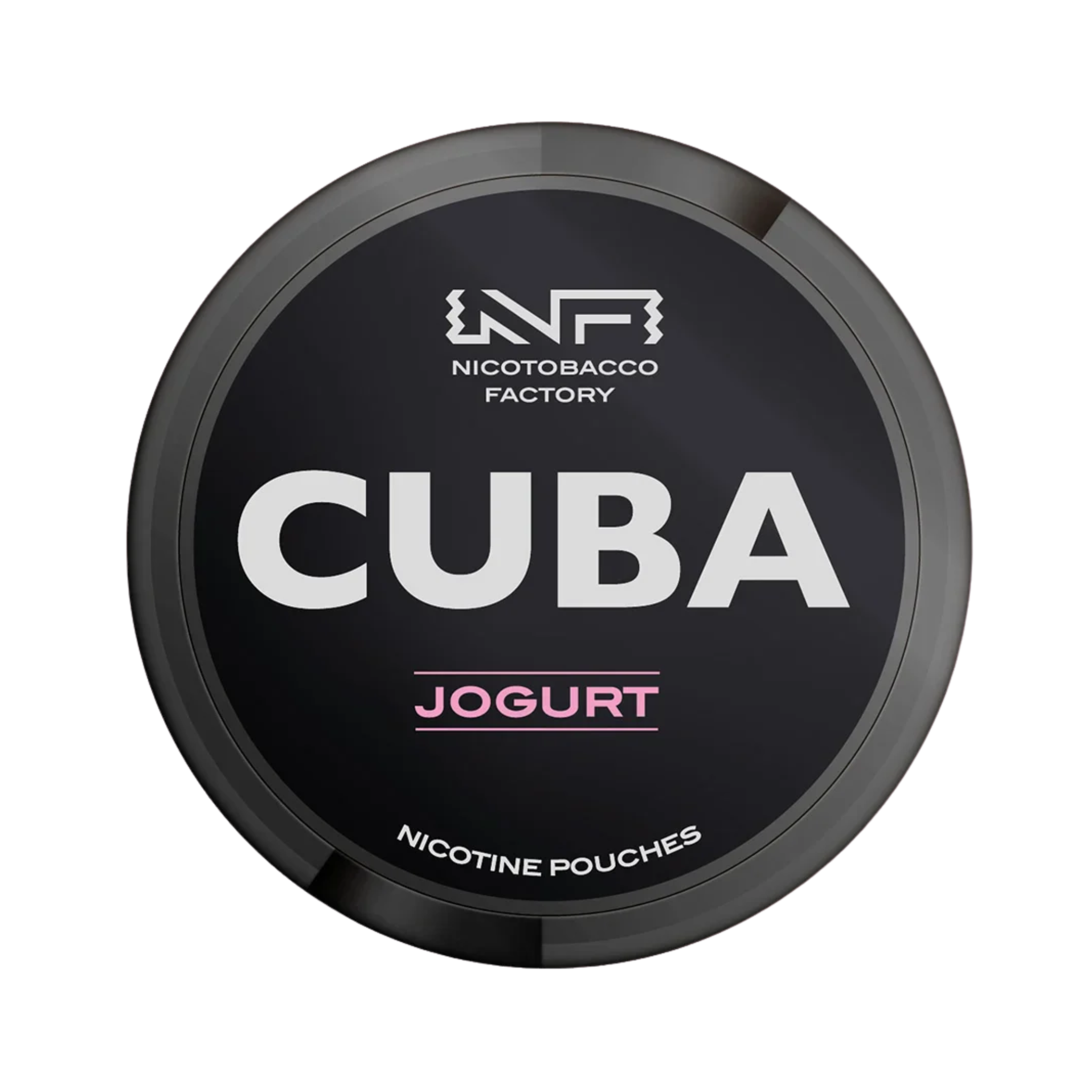 CUBA Black Jogurt nicotine pouch can – Slim moist, 42.9mg, 20 pouches