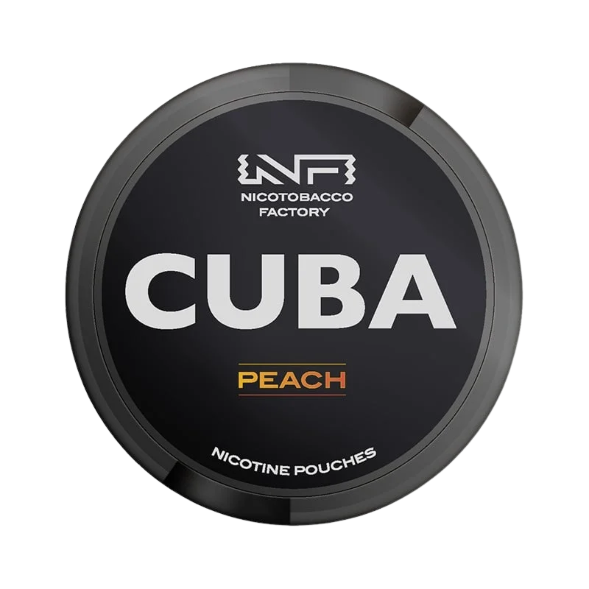 CUBA Black Peach nicotine pouch can – Slim moist, 42.9mg, 20 pouches