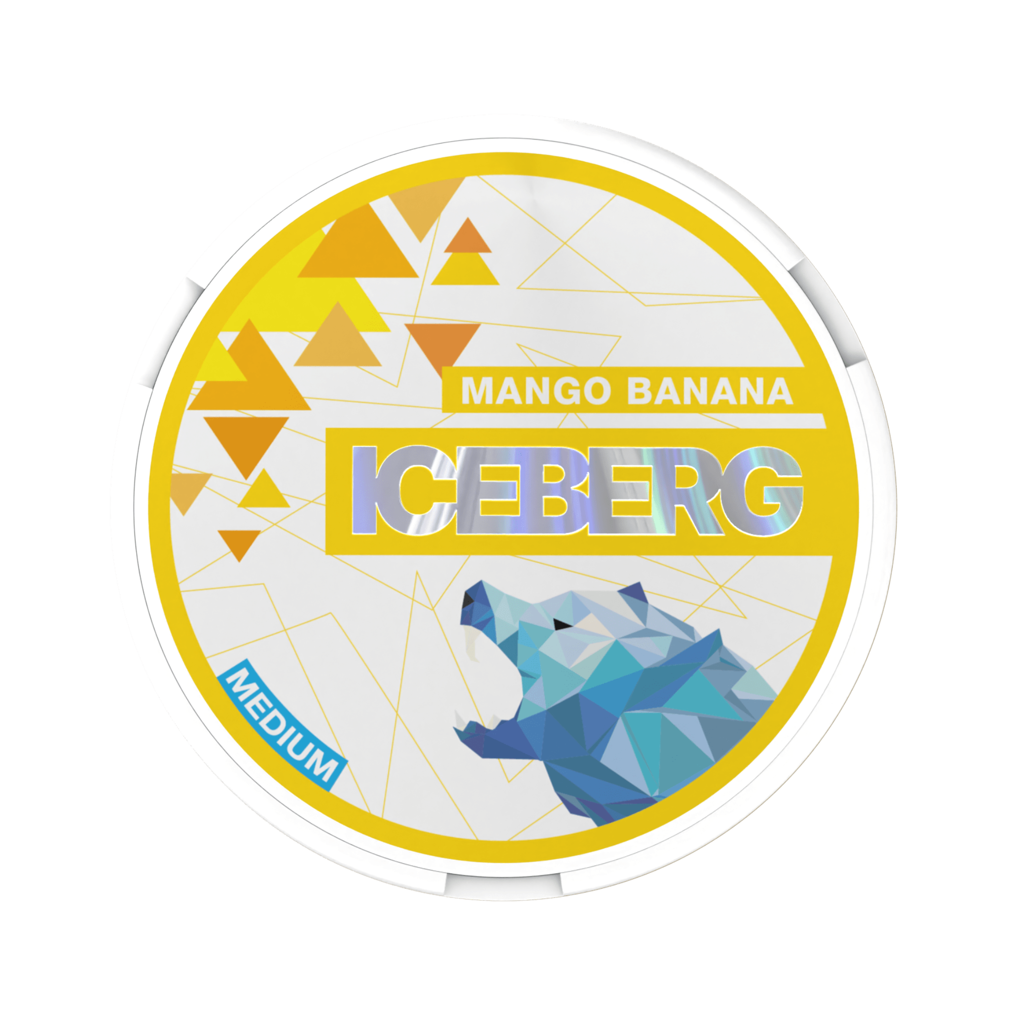 ICEBERG Mango Banana Medium nicotine pouch can – Slim moist, 35mg, 20 pouches