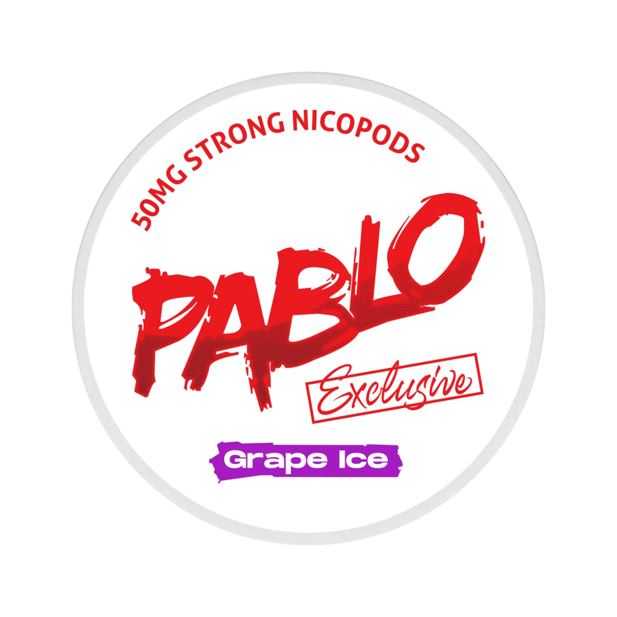Pablo Exclusive Grape Ice 50mg nicotine pouch can – Slim moist, 30 mg, 20 pouches