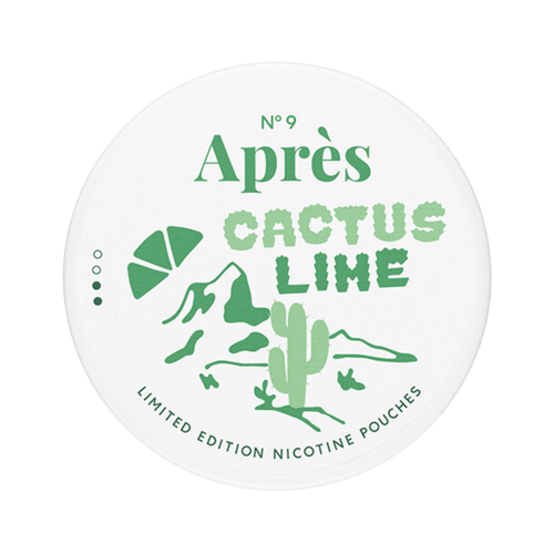 Après Cactus Lime nicotine pouch can – Slim all-white, 4.4mg, 20 pouches