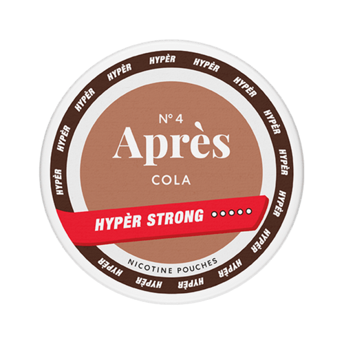 Après Cola Hyper Strong nicotine pouch can – Slim all-white, 11 mg, 20 pouches