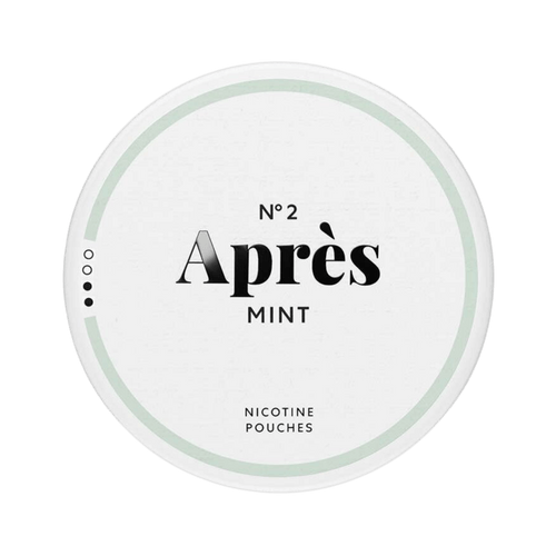 Après Mint nicotine pouch can – Slim all-white, 4.4mg, 20 pouches