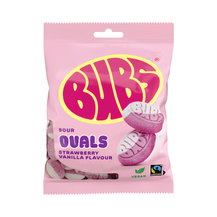 Bubs Strawberry Vanilla Goody Sour Ovals 90g