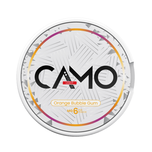 Can of CAMO Orange Bubble Gum - Nicotine Pouches