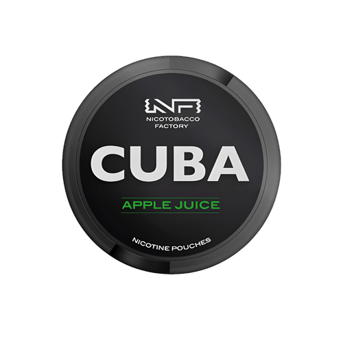 Cuba Black Apple Juice nicotine pouch can – Slim moist, 42.9mg, 20 pouches