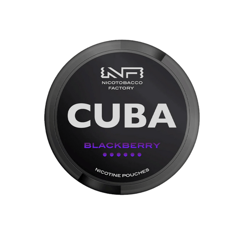 Cuba Black Blackberry nicotine pouch can – Slim moist, 42.9mg, 20 pouches