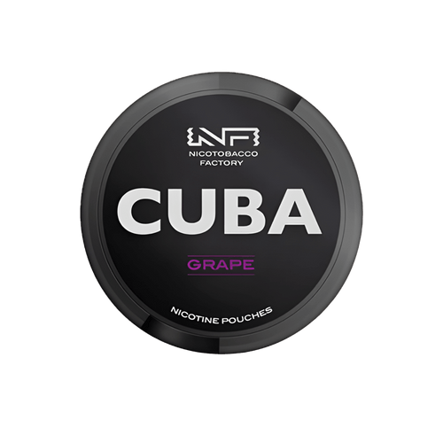 Cuba Black Grape nicotine pouch can – Slim moist, 42.9mg, 20 pouches