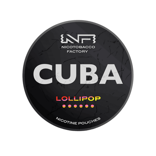 Cuba Black Lollipop nicotine pouch can – Slim moist, 42.9 mg, 20 pouches