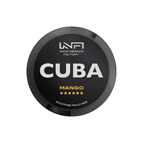 Cuba Black Mango nicotine pouch can – Slim moist, 42.9mg, 20 pouches
