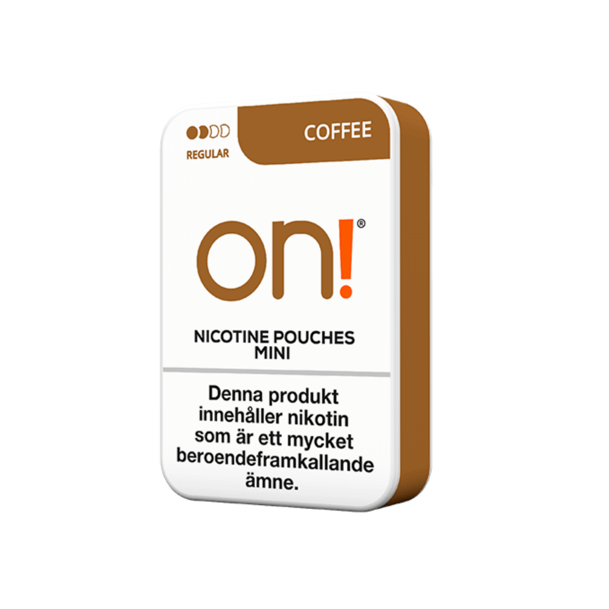 On! Coffee Regular nicotine pouch can – Mini dry, 3 mg, 20 pouches