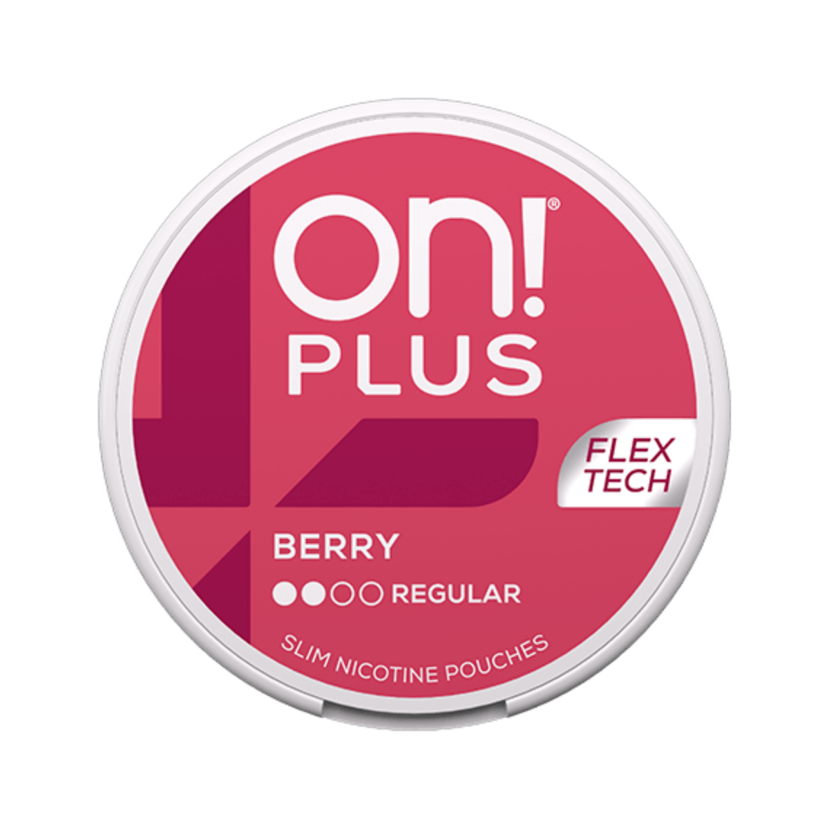 On! Plus Berry Regular nicotine pouch can – Slim moist, 6mg, 20 pouches