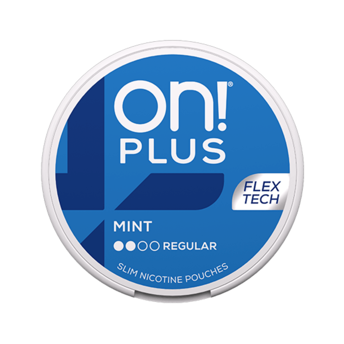 On! Plus Mint Regular nicotine pouch can – Slim moist, 6mg, 20 pouches