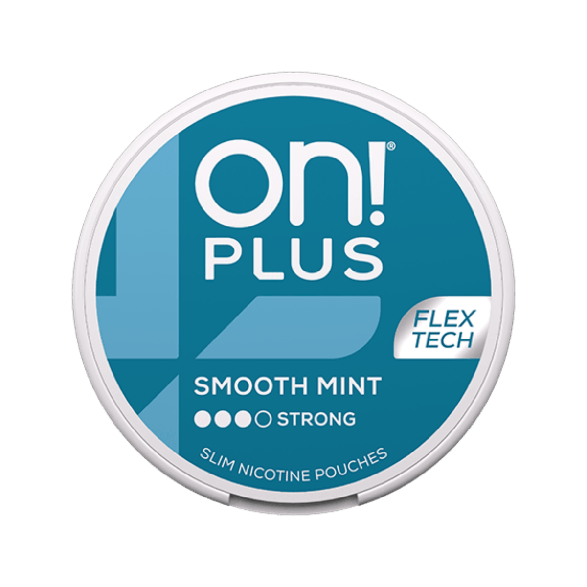 On! Plus Smooth Mint Strong nicotine pouch can – Slim moist, 9mg, 20 pouches