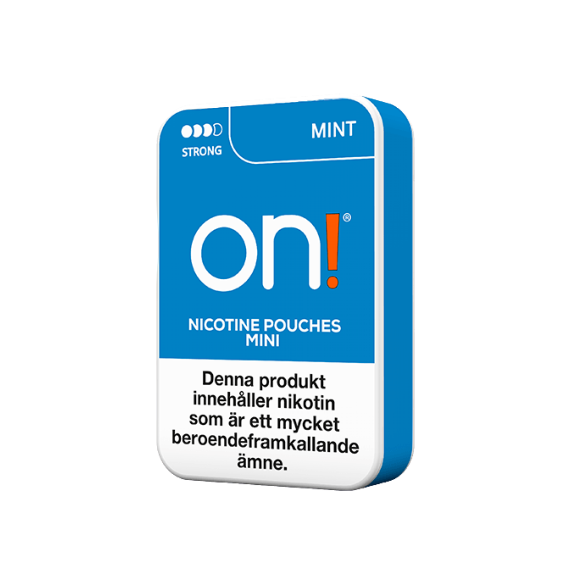 On! Mint Strong nicotine pouch can – mini dry, 6 mg, 20 pouches
