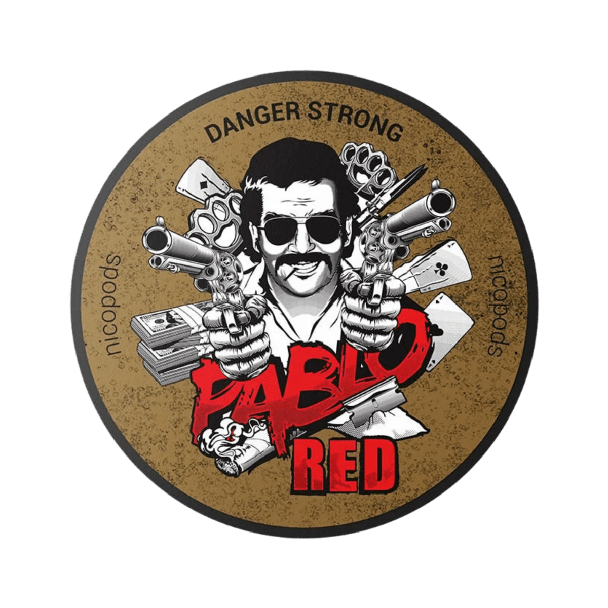 Pablo Red nicotine pouch can – Slim moist, 24mg, 20 pouches